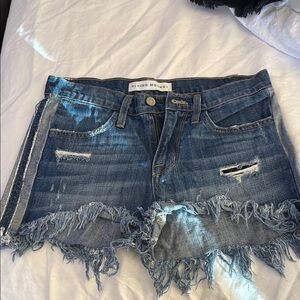 Flying Monkey Distressed Denim Shorts